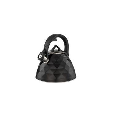 Imagem de Chaleira de Inox com Indução e Apito Brinox 3 Litros Black Diamond Preto Fosco Preto