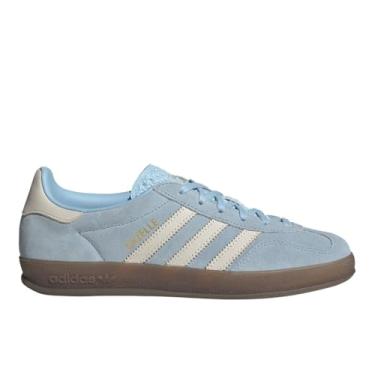 Imagem de adidas Tênis feminino estilo de vida Gazelle Indoor (céu claro/branco claro), Céu claro/branco/chiclete, 36