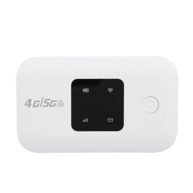 Imagem de XUXHOU WiFi Portátil, Roteador Móvel 4G Com Slot para Cartão SIM, Velocidade de 300 Mbps, Ideal para Viagens e Camping (Branco)