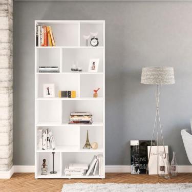 Imagem de Estante para Livros com 12 Nichos Xangai 204cmx90cm - Espresso Móveis,
