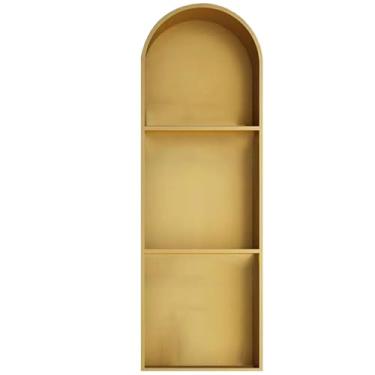 Imagem de Nicho de chuveiro embutido de aço inoxidável, armários de armazenamento em forma de arco, suportes de papel higiênico em arco para quarto de estar, cozinha, banheiro (ouro A, 28 x 90 x 14 cm - 11 x 35