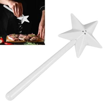 Imagem de Saleiro e agitador, varinha de abs, recarregável, 3 furos, decoração de cozinha para Halloween (branco)