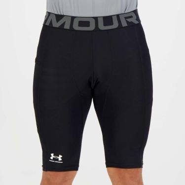 Imagem de Bermuda de Compressão Under Armour Pocket Long Preta-Masculino