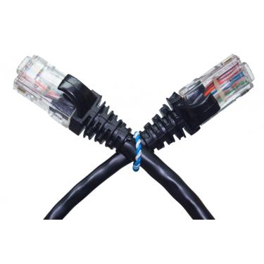 Imagem de Patch Cord Cat5e Cabo de Rede RJ45 Preto 1,5 Metros
