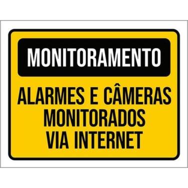 Imagem de Placa Monitoramento Alarmes Câmeras Monitorados - Sinalizo