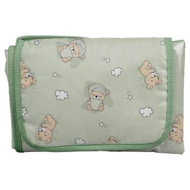 Imagem de Trocador Portátil de Fraldas 43cm x 65 cm Pixuxu, Urso Soninho Verde