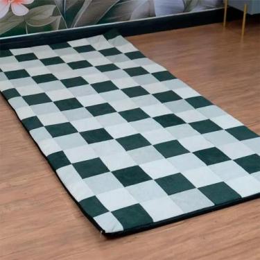 Imagem de Tapete Infantil Mosaico Almofadado 218x100cm Verde Militar - Keiko Col