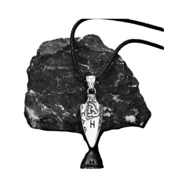 Imagem de Colar De Aço Inoxidável Dourado Com Ponta De Flecha Gungnir De Odin Pa