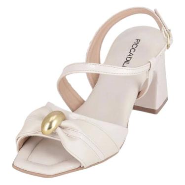 Imagem de Sandalia Feminino Confortavel Salto Bloco Medio Piccadilly