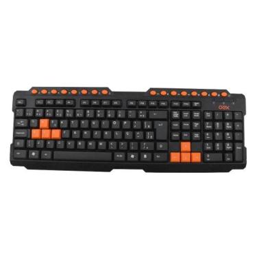 Imagem de Teclado Gamer Action USB ABNT2 OEX Game TC200 Preto Laranja