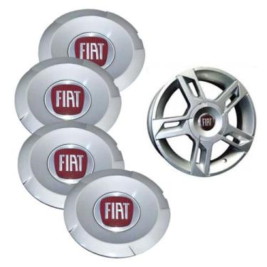 Imagem de Jogo Calota Miolo Tampa Roda Fiat Stilo Abarth Aro 14 15 17