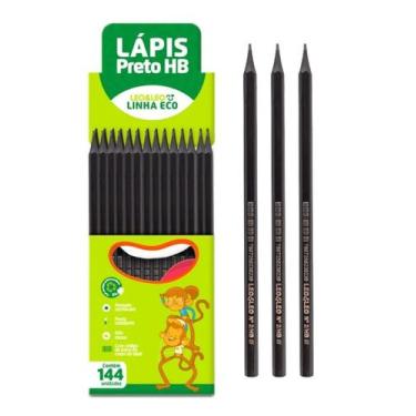 Imagem de Lápis Preto HB Grafite Sextavado 144 Unidades Leo Leo - LEONORA