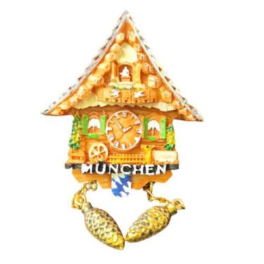 Imagem de Imã de geladeira Munich Cuckoo Clock 3D Resin Souvenir 60g - yiweisai