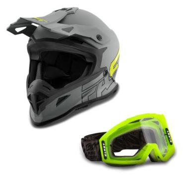 Imagem de Kit Capacete Pro Tork Fast 788 Grey Fosco + Óculos Pro Tork Blast Pret