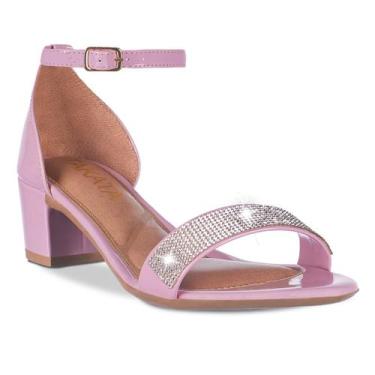 Imagem de Sandalia Feminino Salto Baixo Grosso Quadrado Manta A348 - Takata, Ros