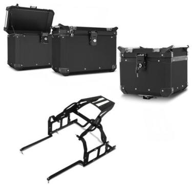 Imagem de Bau Moto Top Case Roncar Kit Traseiro + Lateral Ténéré 250 2016 Alumín