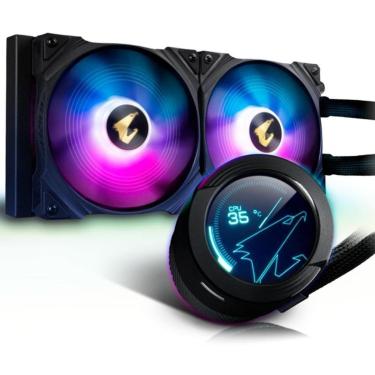 Imagem de Water Cooler Gigabyte Aorus Liquid Cooler 280, RGB, 280mm,Com Display LCD -GP-AORUS WAT...