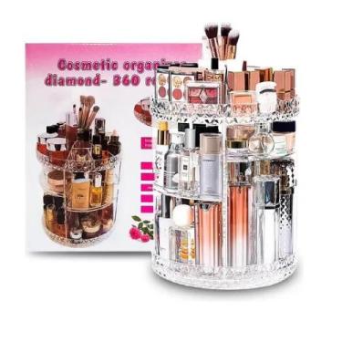 Imagem de Organizador de Maquiagem Organizador Cosméticos Giratório 3 Andares co