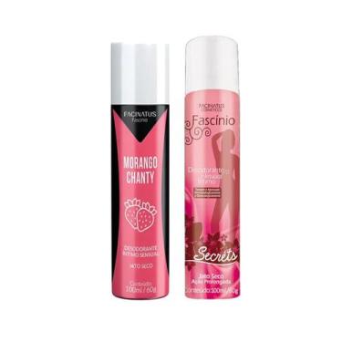 Imagem de Kit 2 Desodorante Sensual Íntimo Fascínio, Morango C/ Chantilly + Secr