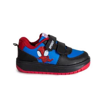 Imagem de Tenis Infantil Masculino em Duplo tiras autocolantes Spider Man Disney