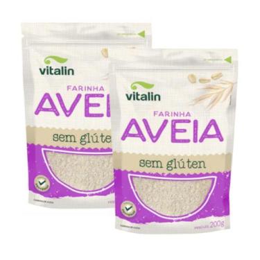 Imagem de Kit 2 Aveia Farinha Integral sem Glúten 200g Vitalin