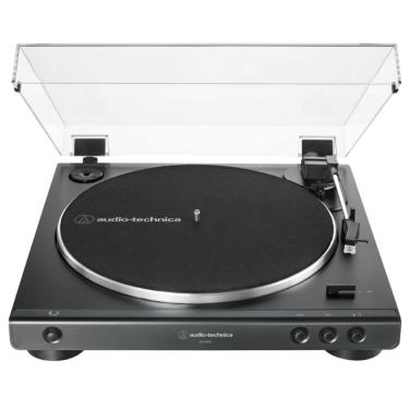 Imagem de Toca Discos Automático Audio Technica AT-LP60X-BK-C com Pré-Amplificador Integrado em Alumínio Preto