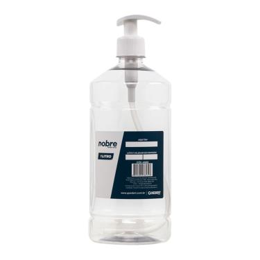 Imagem de Frasco com Válvula Pump 1000ML para Álcool e Sabonete Líquido em PET e Polipropileno Branco Goedert