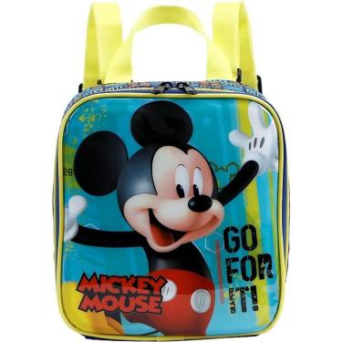 Imagem de Lancheira Térmica Mickey X2 com Revestimento Térmico e Alças Ajustáveis Vermelha Xeryus