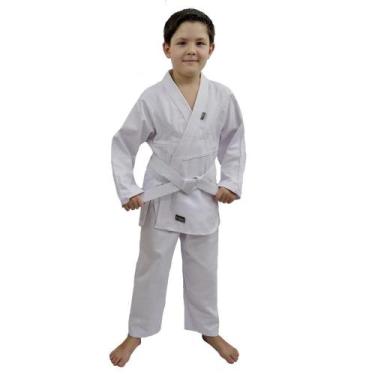 Imagem de Kimono Judo Infantil Shinai Reforcado com Faixa, M3, Branco