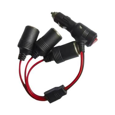 Imagem de Adaptador Divisor De Acendedor De Cigarros Universal De 20cm Com Inter