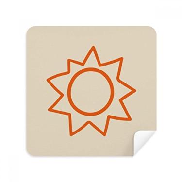 Imagem de Pintura à mão laranja Sun Sunshine Glasses Pano Limpador de tela Tecido Camurça Pacote com 2