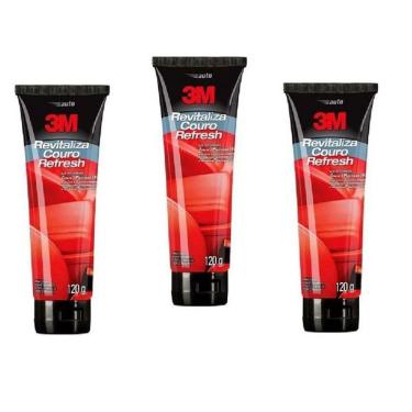 Imagem de Kit com 3 Revitalizador de Couro Plastico e Vinil 120G Refresh 3M
