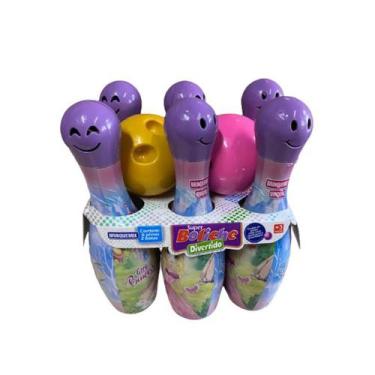 Mini Jogo De Boliche Com 10 Pinos 9,5Cm Brinquedo Infantil - Feira