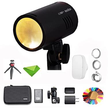 Imagem de Godox Flash AD100Pro AD100 Pro fotografia de luz estroboscópica com difusor de flash Godox ML-CS1625, 360 flashes de potência total, bateria de 2600mAh, suporte TTL/M/multifunções com tripé