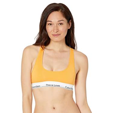 Imagem de Calvin Klein Sutiã feminino de algodão moderno This is Love, Suco de laranja, PP