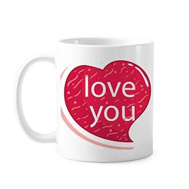 Imagem de Dia dos Namorados Coração Rosa I Love Caneca Cerâmica Cerâmica Café Porcelana Utensílios de Mesa