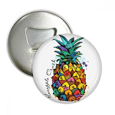 Imagem de Abridor de garrafas de frutas tropicais abacaxi cor forte emblema multifuncional