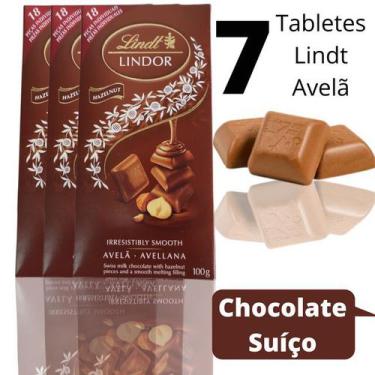 Imagem de 7 Cremosos Chocolates Lindt Linha Lindor Singles Avelã 100G