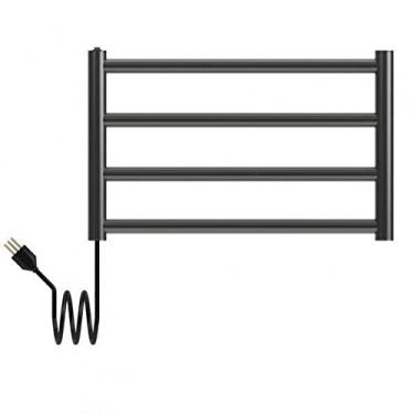 Imagem de Toalheiro Aquecido 220v Thermo Round Aquece Preto Fosco