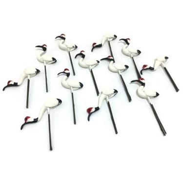 Imagem de Mr_air_thai_Miniature Lote de 12 miniaturas de pássaros de fada de jardim suprimentos animais de pássaro de bittern estatueta de pássaro casa de boneca GD#022