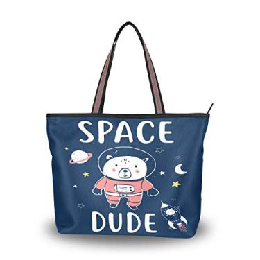 Imagem de Bolsa de ombro My Daily feminina Space Dude Bear, Multi, Large