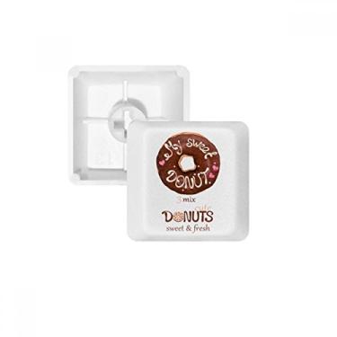 Imagem de Chocolate Doughnut Sobremesa Sweet Food teclado mecânico PBT kit de atualização para jogos