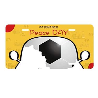 Imagem de DIYthinker Placa de carro com slogan do Brasil, formato de mapa do Brasil, etiqueta decoração de carro, dia da paz