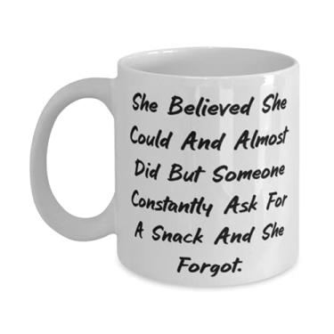 Imagem de Caneca reutilizável Mother 325 ml, 425 g, She Believed She Could And Qumost Did But Someone Constantemente Pede, Inspire para a mamãe, Aniversário