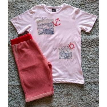 Imagem de Conjunto Infantil Masculino Camiseta + Bermuda Mundi