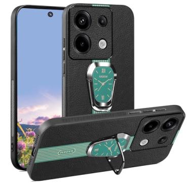 Imagem de Kainevy Capa de telefone para Xiaomi Redmi Note 13 Pro 4G capa de couro silicone preta fina à prova de choque capa protetora para celular Xiaomi Poco M6 Pro 4G capa com anel magnético suporte luxuoso