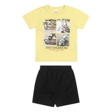 Imagem de Conjunto Infantil Menino Camiseta Bermuda Coton Elian-Masculino