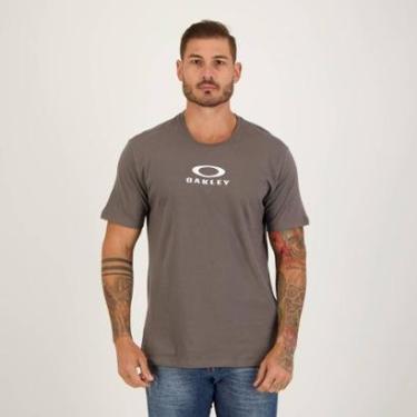 Imagem de Camiseta Oakley Bark New Cinza Escura-Masculino