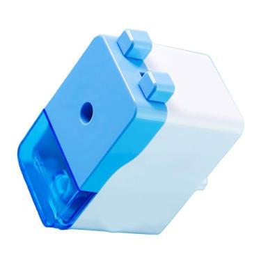 Imagem de Apontador de Lápis, Bonito Manivela Apontador de Lápis Forma Dos Desenhos Animados Economia de Esforço Eficiente para o Escritório (Azul)