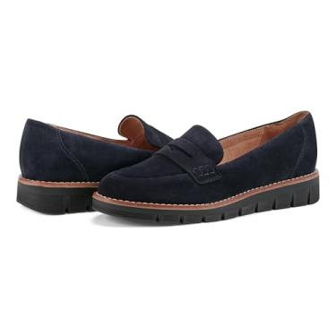 Imagem de Easy Spirit Mocassim Velia feminino, Camurça azul escuro, 12 Wide